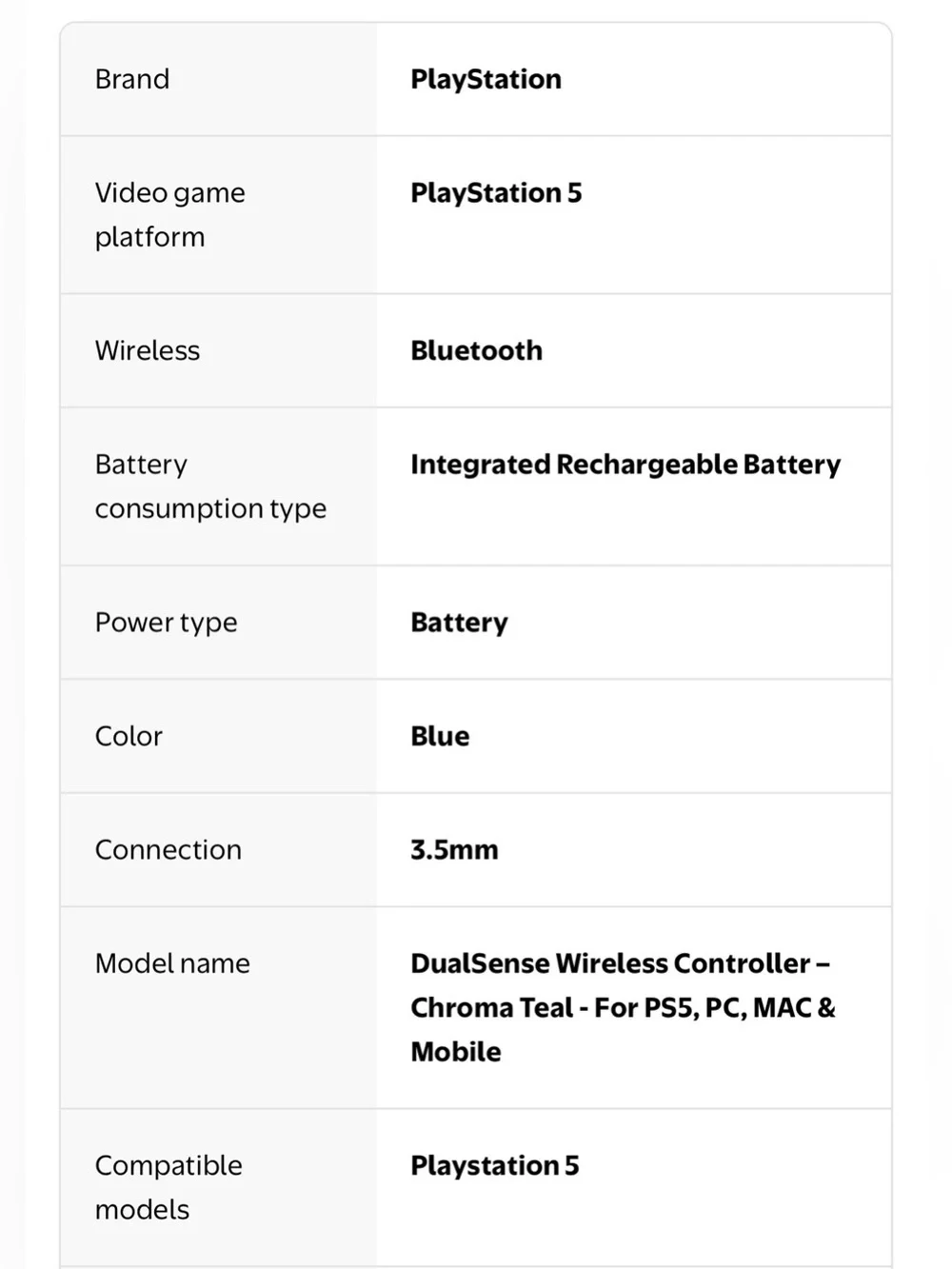 NIB Chroma Teal Sony DualSense Wireless Controller PlayStation PS5 PC MAC Mobile